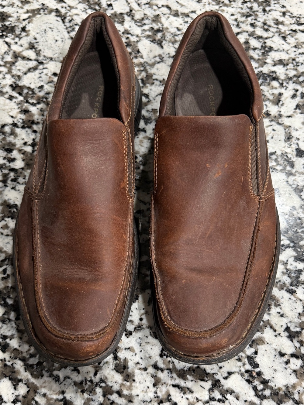 Rockport Brown Leather Slip-On Loafers